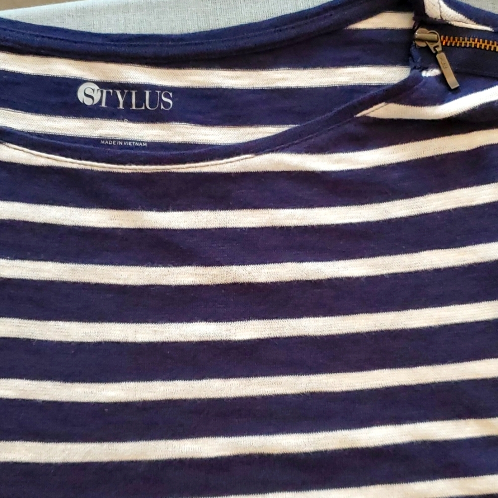 Navy Striped Top